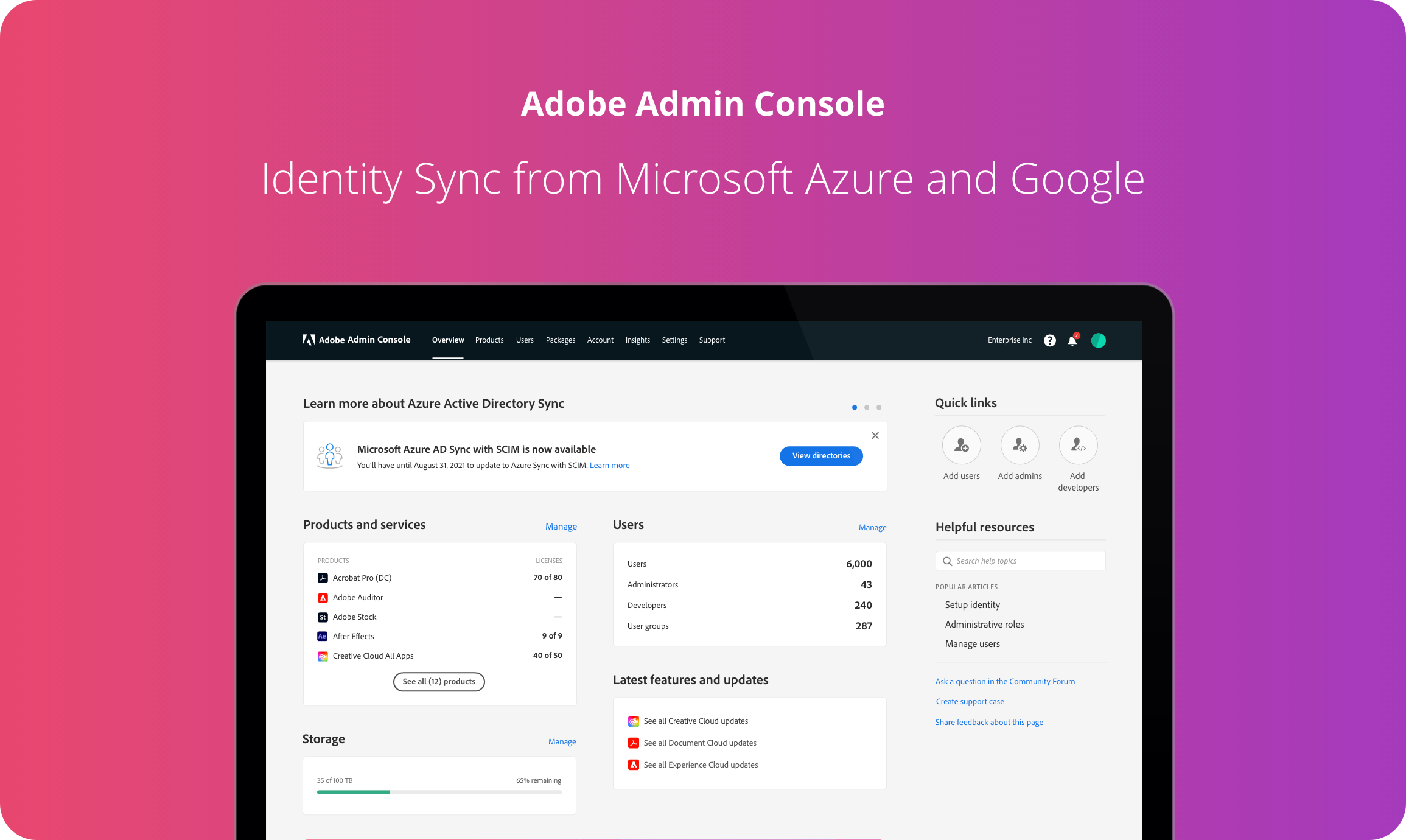 Microsoft Azure Sync and Google Sync